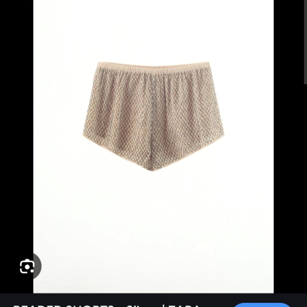 Looking for these Zara Beaded silver shorts